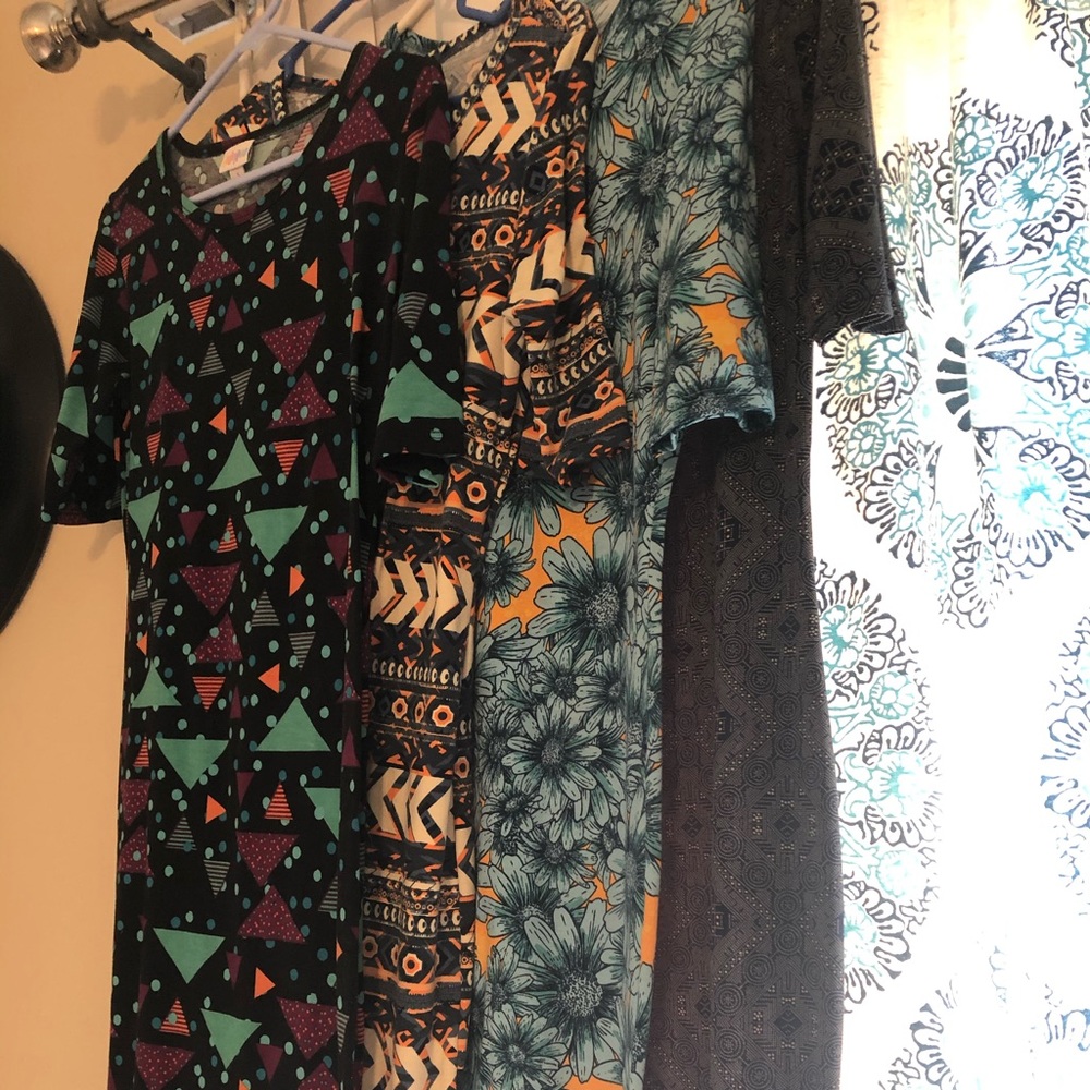 Lularoe dress lot (4 Julia dresses, Size Small)